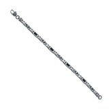 Apex 925 Sterling Silver Oxidised Link Bracelet for Men