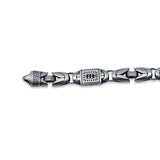 Atlas 925 Sterling Silver Oxidised Link Bracelet for Men