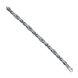 Atlas 925 Sterling Silver Oxidised Link Bracelet for Men