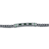 Orion 925 Sterling Silver Green Stone Bracelet for Men