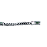 Orion 925 Sterling Silver Green Stone Bracelet for Men