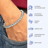 Alp 925 Sterling Silver Bracelet for Men