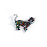 Cat in Motion 925 Sterling Silver Brooch for Men