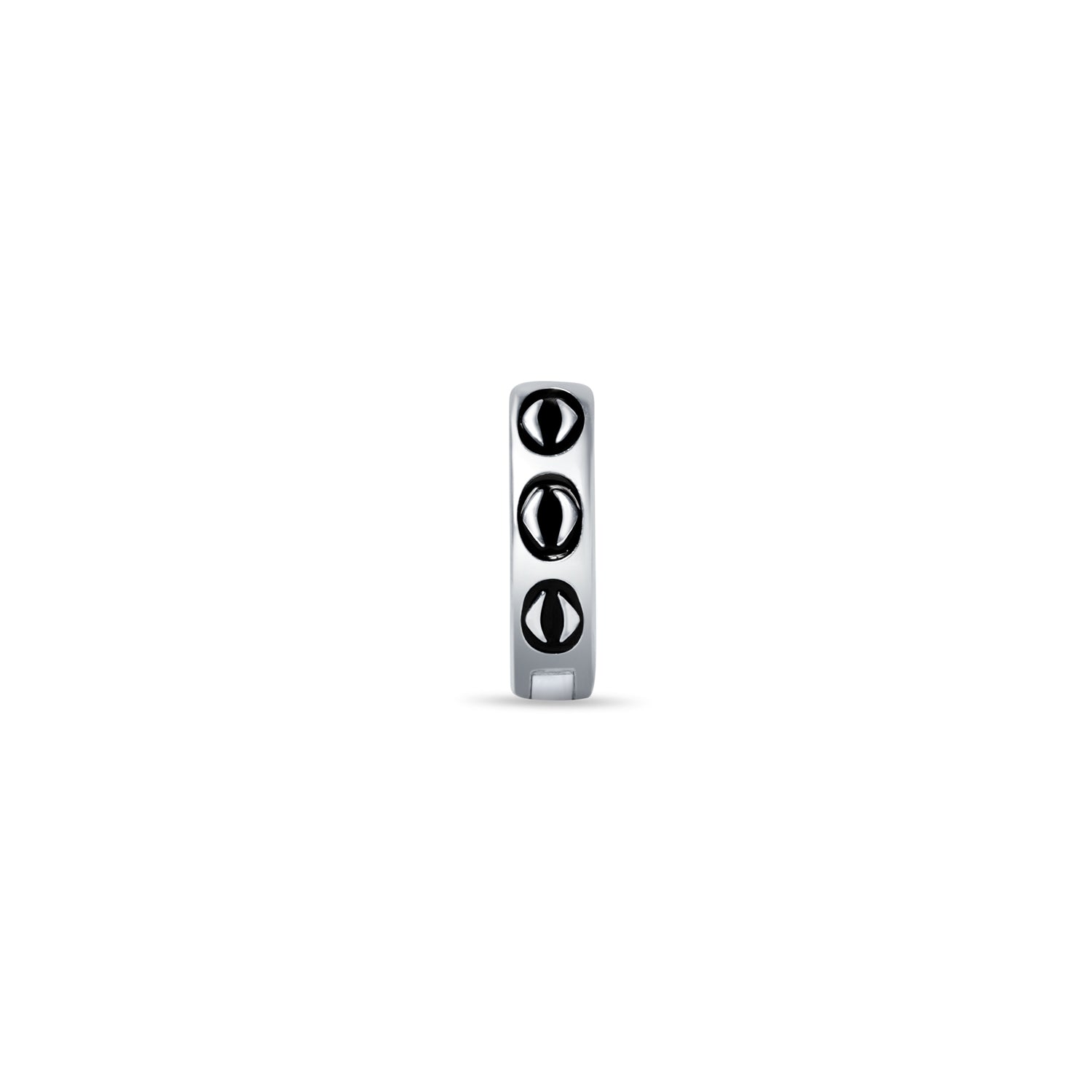 Cosmic Black Enamel Bali for Men  - Single