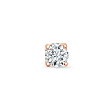 Glimmering Man Sterling Silver Rose-Gold Stud for Men - Extra Big  - Single