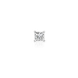 Shinning Square Sterling Silver Stud for Men - Single