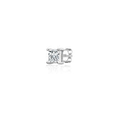 Shinning Square Sterling Silver Stud for Men - Single