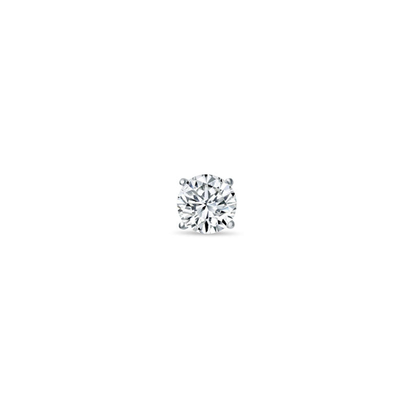 Simplicity Round Sterling Silver Studs for Men - Small - Single