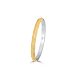 Diamond-lines 925 Sterling Silver Punjabi Sikhi Kada for Men