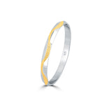 Golden Flow 925 Sterling Silver Punjabi Sikhi Kada for Men