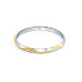 Golden Flow 925 Sterling Silver Punjabi Sikhi Kada for Men