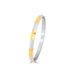 Golden Grid 925 Sterling Silver Punjabi Sikhi Kada for Men