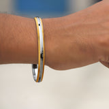 Crown-Line 925 Sterling Silver Punjabi Sikhi Kada for Men