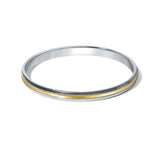 Line Craft Dual Tone 925 Sterling Silver Punjabi Sikhi Kada for Men