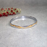 Gold Wave Dual Tone Sterling Silver Kada  for Men