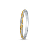 Gold Wave Dual Tone Sterling Silver Kada  for Men