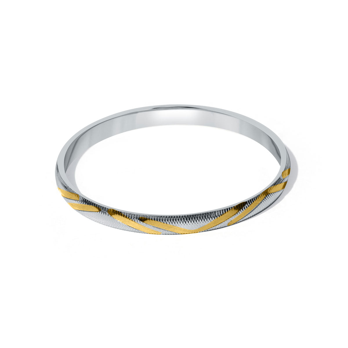 Gold Wave Dual Tone Sterling Silver Kada  for Men