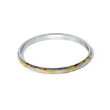 Gold Wave Dual Tone Sterling Silver Kada  for Men