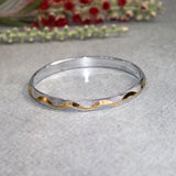 Gold Ripple Dual-Tone Sterling Silver Kada  for Men