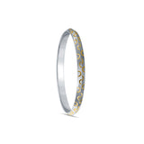 Gold Curve Dual-Tone Sterling Silver Kada for Men
