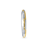 Gold Bar Dual-Tone Sterling Silver Kada for Men