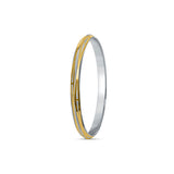 Gold Track Dual Tone Sterling Silver Kada for Men