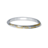 Sacred Script Dual Tone 925 Sterling Silver Kada for Men