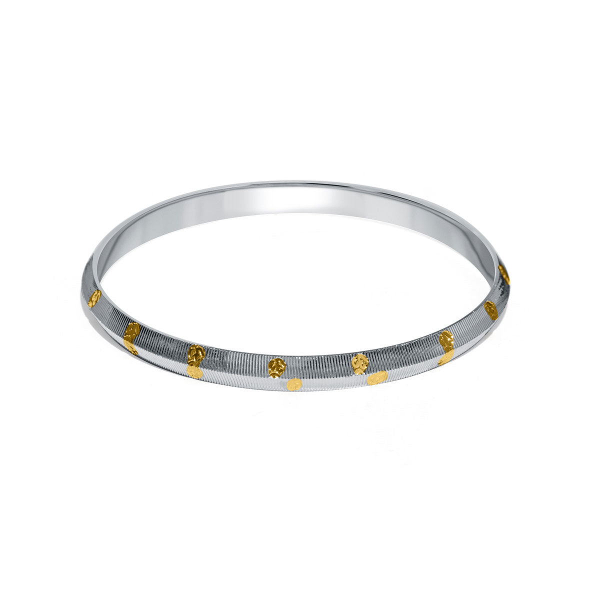Divine Accent Dual Tone 925 Sterling Silver Kada for Men