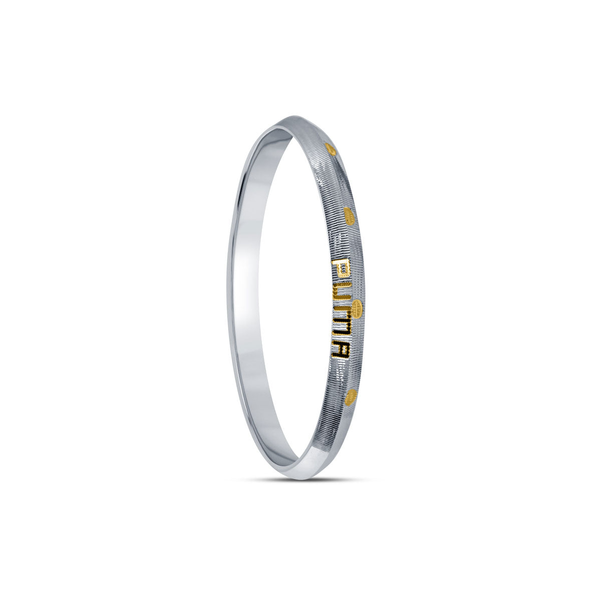 Urban Mark Dual Tone 925 Sterling Silver Kada for Men