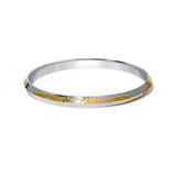 Elite Edge Dual Tone 925 Sterling Silver Kada for Men