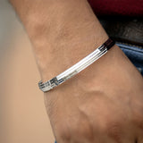 Alpha Edge 925 Sterling Silver Kada for Men