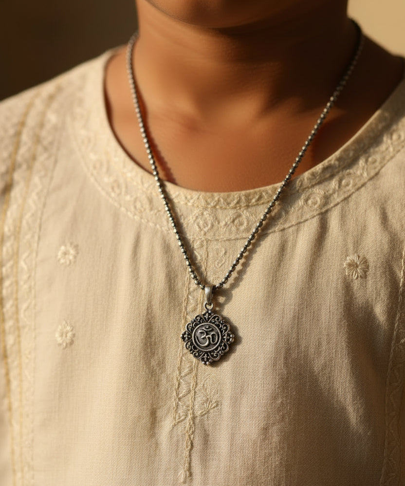 Aum Karma 925 Sterling Silver Pendants for men