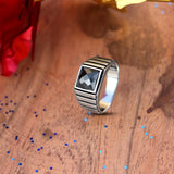 Midnight Eclipse 925 Sterling Silver Ring for Men