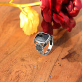 Noir Eclipse 925 Sterling Silver Ring for Men