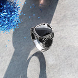 Noir Eclipse 925 Sterling Silver Ring for Men