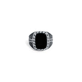 Melanite 925 Sterling Silver Ring for Men