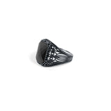 Floral Noir 925 Sterling Silver Ring for Men