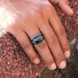 Onyx Eclipse 925 Sterling Silver Ring for Men