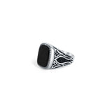 Noir Floraison 925 Sterling Silver Ring for Men