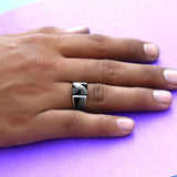 Noir Trail 925 Sterling Silver Ring for Men
