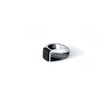 Black Pulse 925 sterling silver ring for men