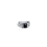 Black Matrix 925 Sterling Silver Ring for Men