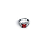 Red Matrix 925 Sterling Silver Ring for Men