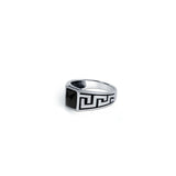 Black Link 925 Sterling Silver Ring for Men