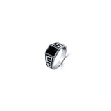 Black Link 925 Sterling Silver Ring for Men