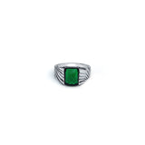 Green Stream 925 Sterling Silver Ring for Men