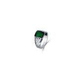 Green Stream 925 Sterling Silver Ring for Men