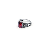 Crimson Majesty 925 Sterling Silver Ring for Men