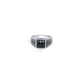 Black Crest 925 Sterling Silver Ring for Men