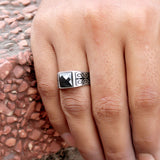 Black Crest 925 Sterling Silver Ring for Men